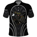 Penrith Panthers Rugby Mascot Polo Shirt Australian Rugby Culture - Tribal Inspired Black Panther