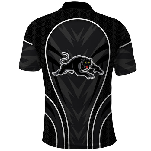 Penrith Panthers Rugby Mascot Polo Shirt Australian Rugby Culture - Tribal Inspired Black Panther