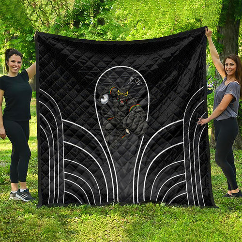Penrith Panthers Rugby Mascot Quilt Australian Rugby Culture - Tribal Inspired Black Panther