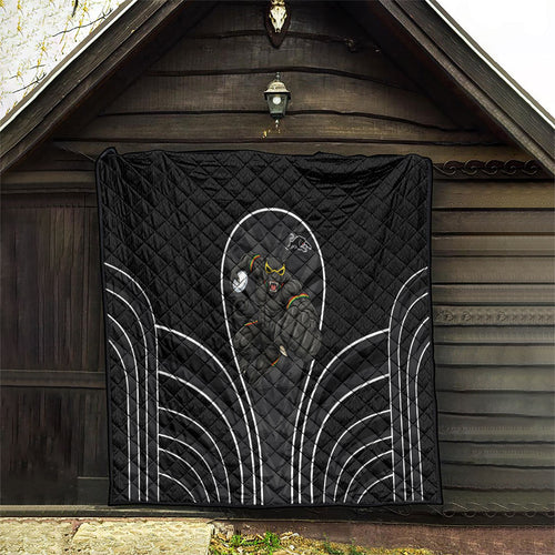 Penrith Panthers Rugby Mascot Quilt Australian Rugby Culture - Tribal Inspired Black Panther