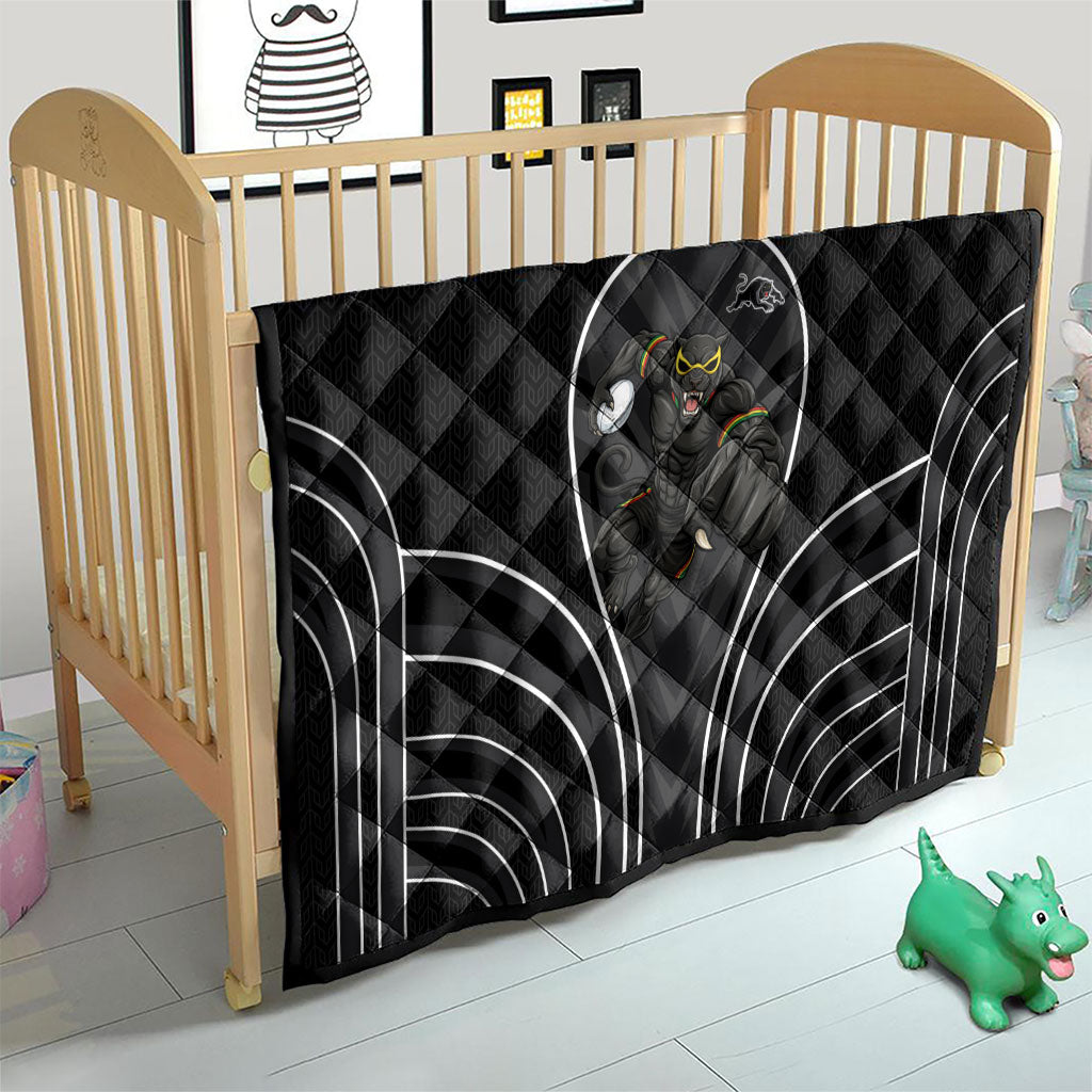 Penrith Panthers Rugby Mascot Quilt Australian Rugby Culture - Tribal Inspired Black Panther