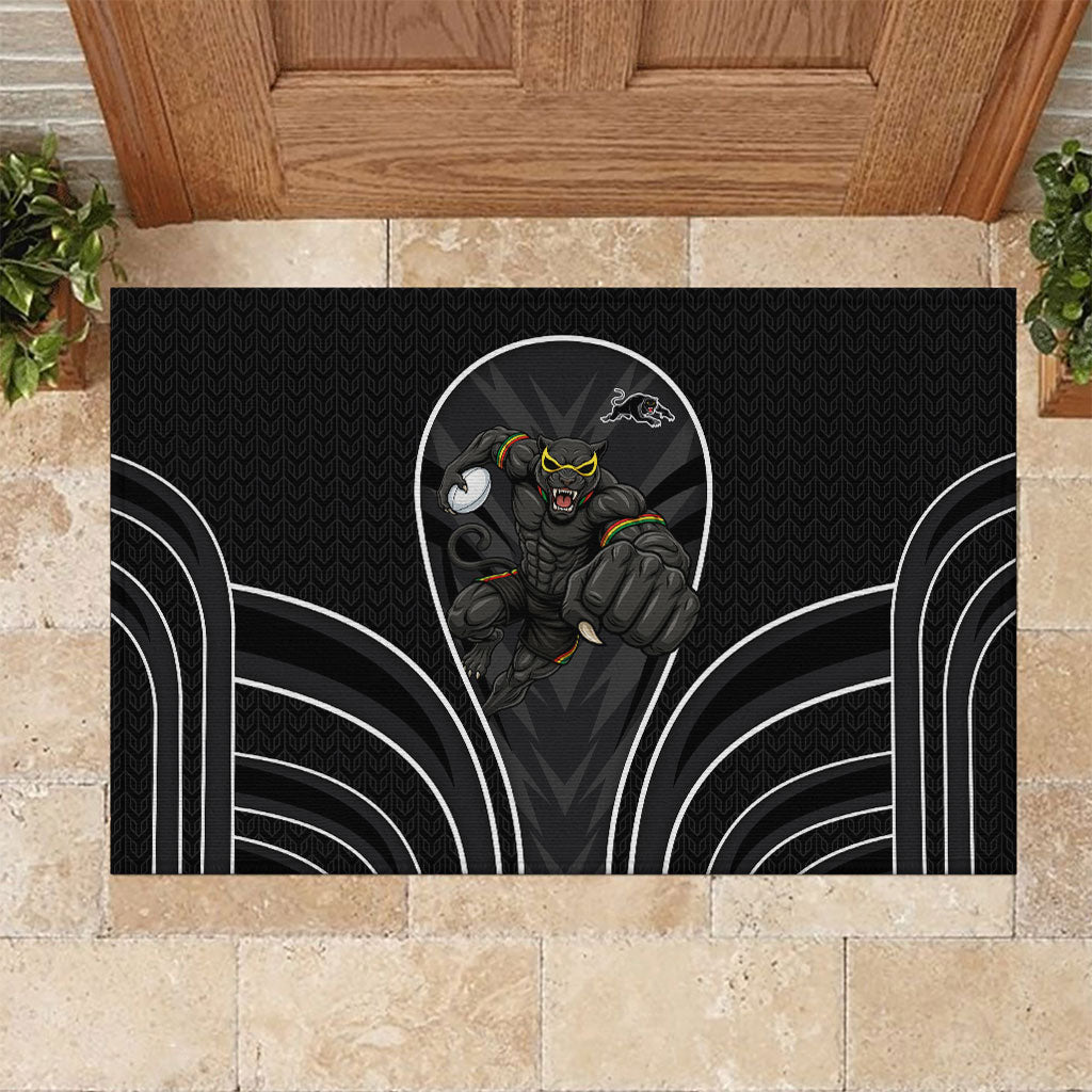 Penrith Panthers Rugby Mascot Rubber Doormat Australian Rugby Culture - Tribal Inspired Black Panther