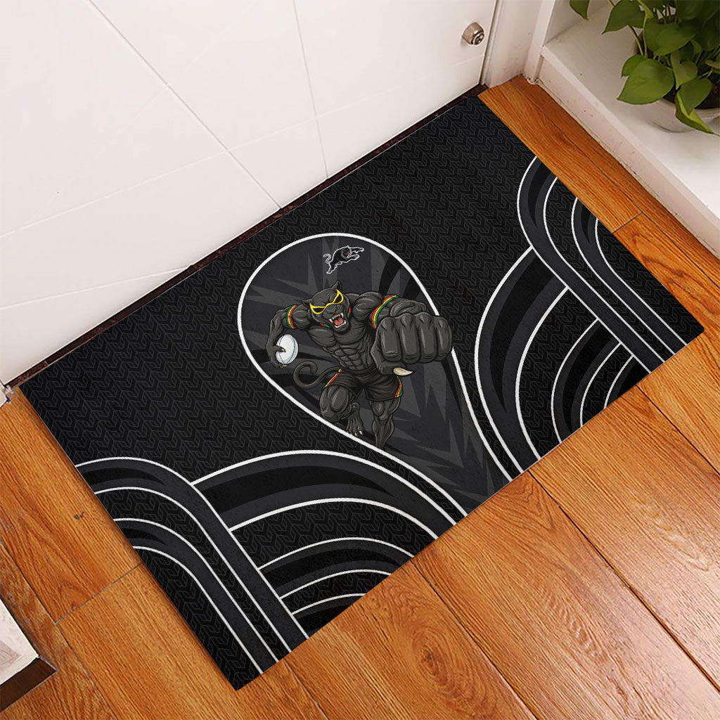 Penrith Panthers Rugby Mascot Rubber Doormat Australian Rugby Culture - Tribal Inspired Black Panther