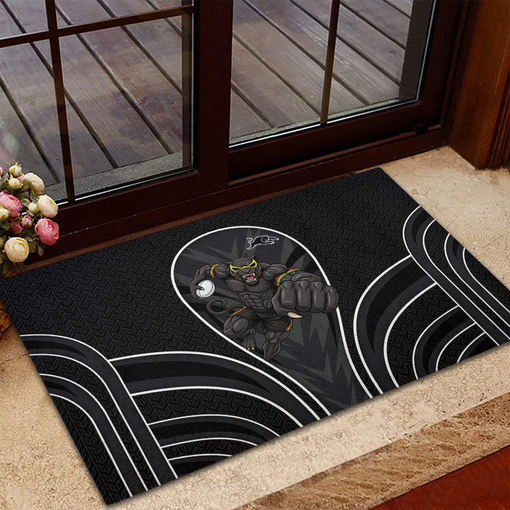 Penrith Panthers Rugby Mascot Rubber Doormat Australian Rugby Culture - Tribal Inspired Black Panther