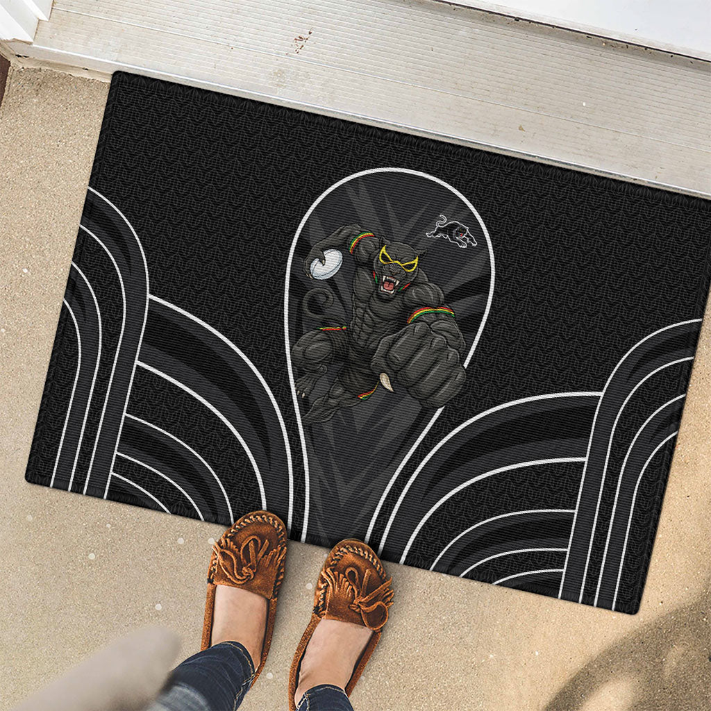 Penrith Panthers Rugby Mascot Rubber Doormat Australian Rugby Culture - Tribal Inspired Black Panther