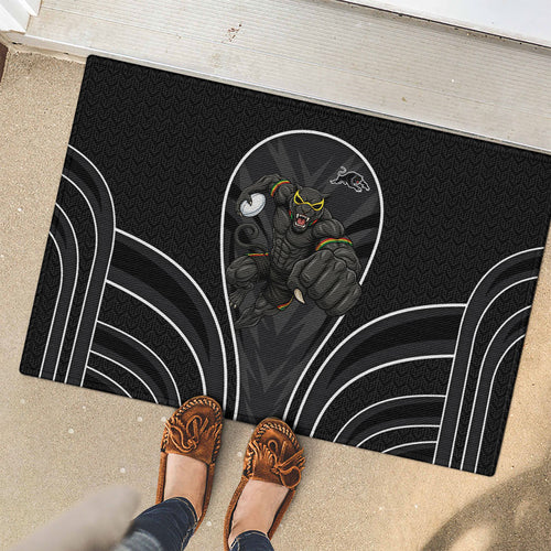 Penrith Panthers Rugby Mascot Rubber Doormat Australian Rugby Culture - Tribal Inspired Black Panther
