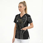 Penrith Panthers Rugby Mascot Scrub Top Australian Rugby Culture - Tribal Inspired Black Panther