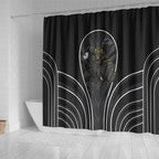 Penrith Panthers Rugby Mascot Shower Curtain Australian Rugby Culture - Tribal Inspired Black Panther