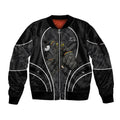 Penrith Panthers Rugby Mascot Sleeve Zip Bomber Jacket Australian Rugby Culture - Tribal Inspired Black Panther