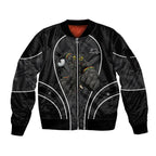 Penrith Panthers Rugby Mascot Sleeve Zip Bomber Jacket Australian Rugby Culture - Tribal Inspired Black Panther