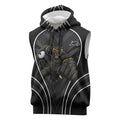 Penrith Panthers Rugby Mascot Sleeveless Hoodie Australian Rugby Culture - Tribal Inspired Black Panther