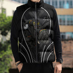 Penrith Panthers Rugby Mascot Sleeveless Puffer Jacket Australian Rugby Culture - Tribal Inspired Black Panther