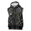 Penrith Panthers Rugby Mascot Sleeveless Zip Hoodie Australian Rugby Culture - Tribal Inspired Black Panther