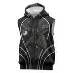 Penrith Panthers Rugby Mascot Sleeveless Zip Hoodie Australian Rugby Culture - Tribal Inspired Black Panther
