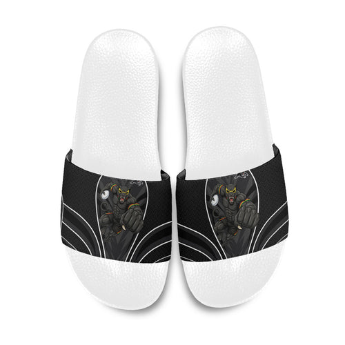 Penrith Panthers Rugby Mascot Slide Sandals Australian Rugby Culture - Tribal Inspired Black Panther