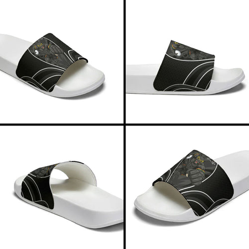 Penrith Panthers Rugby Mascot Slide Sandals Australian Rugby Culture - Tribal Inspired Black Panther