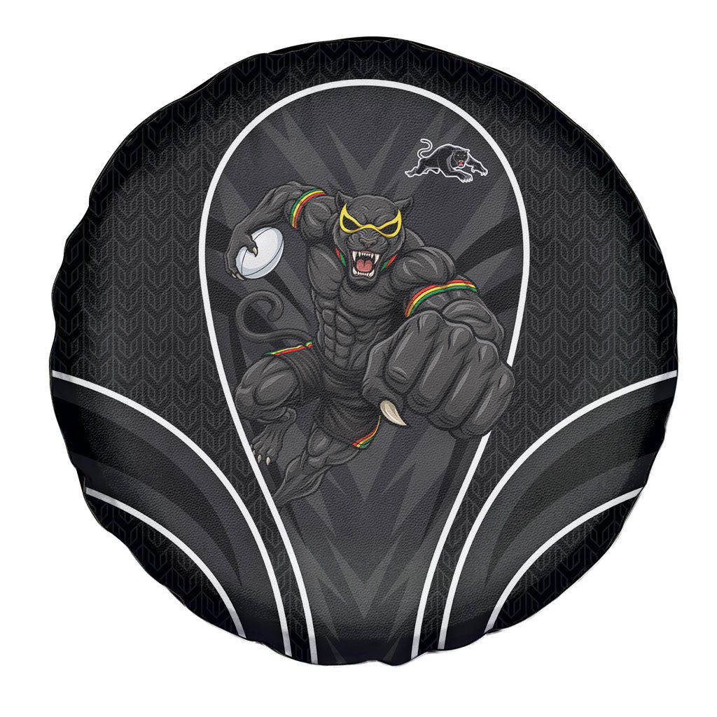 Penrith Panthers Rugby Mascot Spare Tire Cover Australian Rugby Culture - Tribal Inspired Black Panther