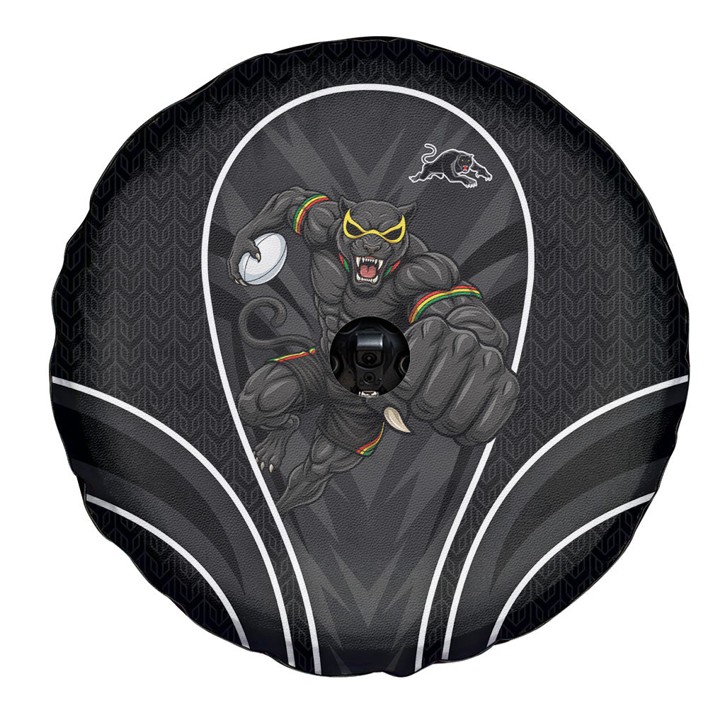 Penrith Panthers Rugby Mascot Spare Tire Cover Australian Rugby Culture - Tribal Inspired Black Panther