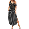 Penrith Panthers Rugby Mascot Summer Maxi Dress Australian Rugby Culture - Tribal Inspired Black Panther