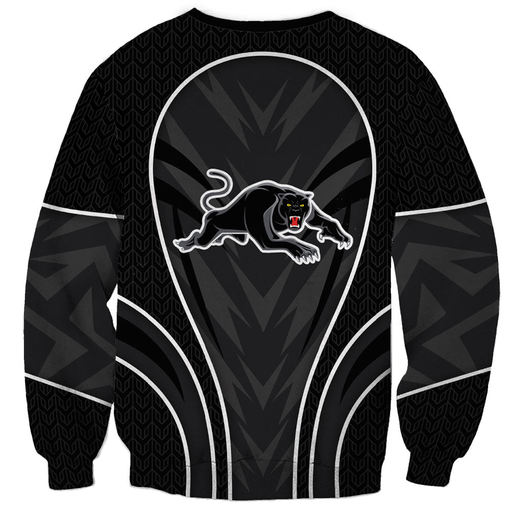 Penrith Panthers Rugby Mascot Sweatshirt Australian Rugby Culture - Tribal Inspired Black Panther