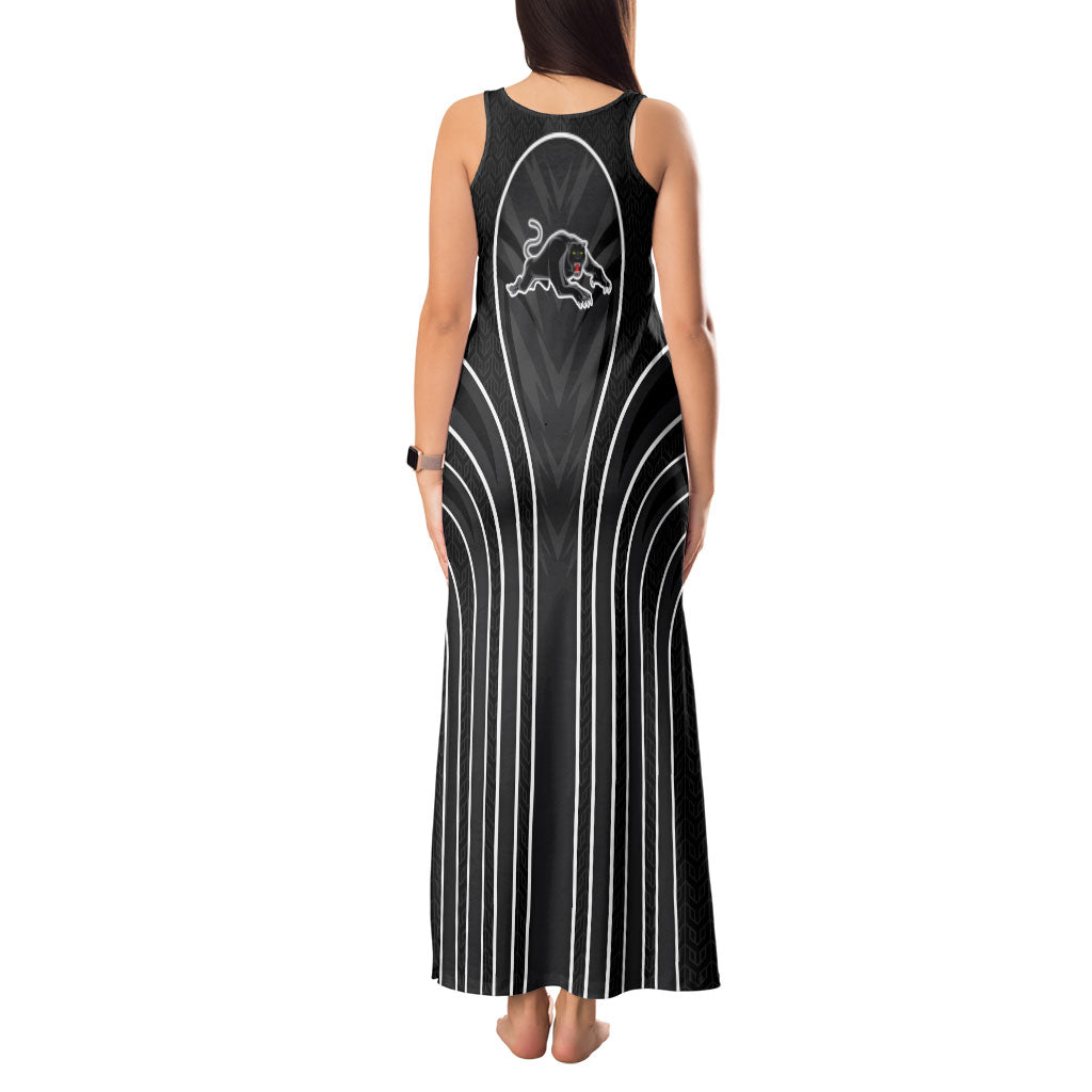 Penrith Panthers Rugby Mascot Tank Maxi Dress Australian Rugby Culture - Tribal Inspired Black Panther