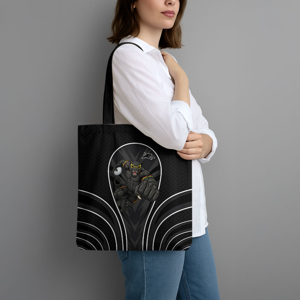 Penrith Panthers Rugby Mascot Tote Bag Australian Rugby Culture - Tribal Inspired Black Panther