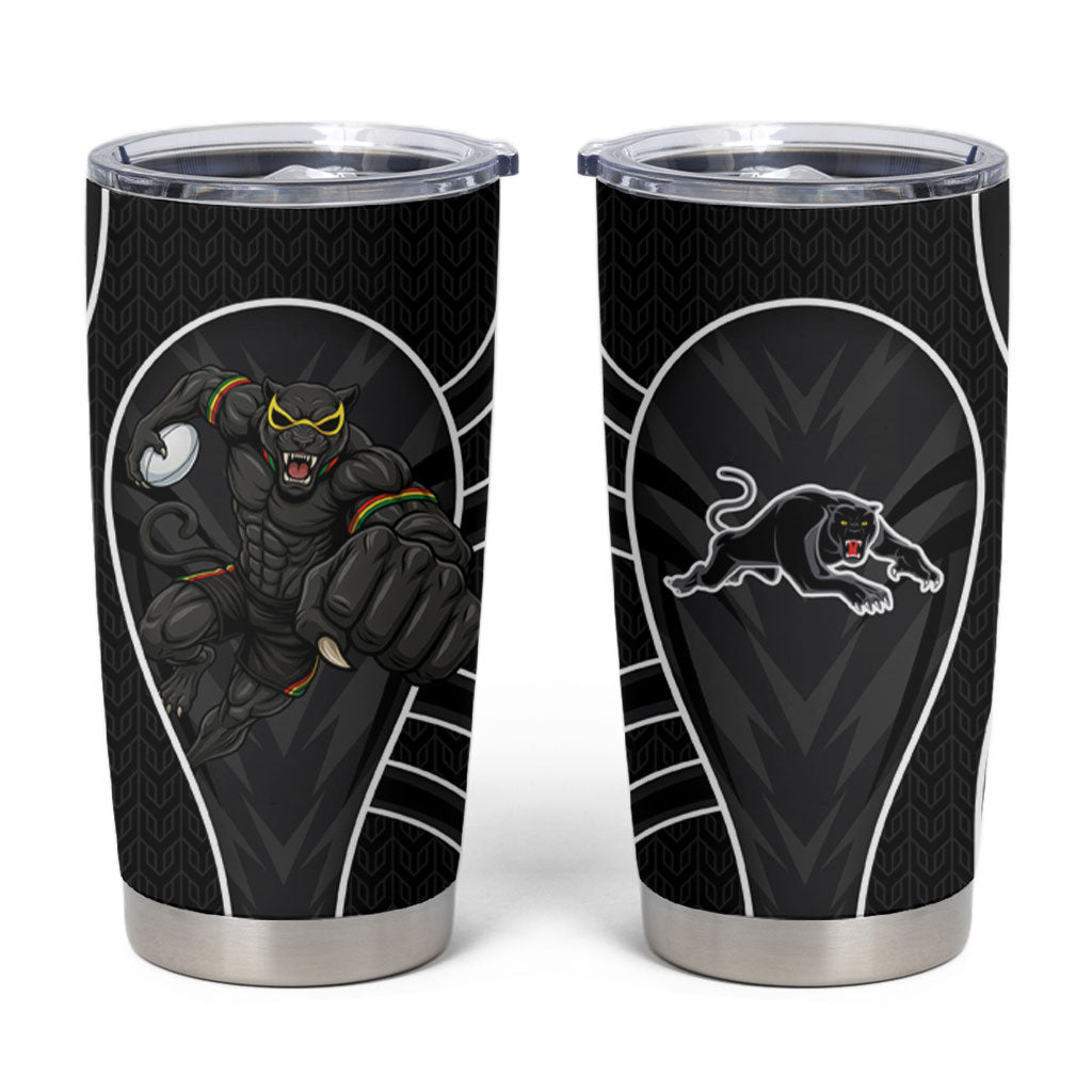 Penrith Panthers Rugby Mascot Tumbler Cup Australian Rugby Culture - Tribal Inspired Black Panther