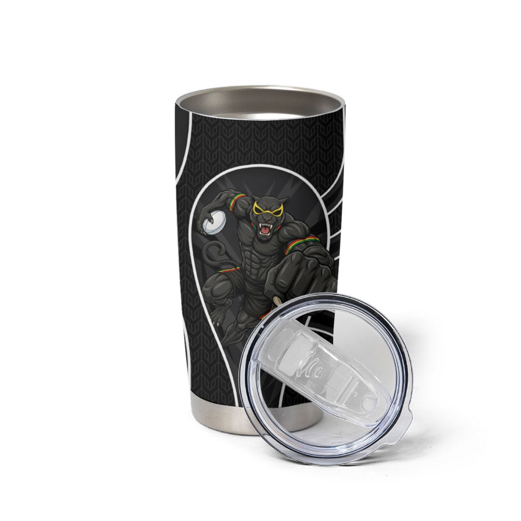 Penrith Panthers Rugby Mascot Tumbler Cup Australian Rugby Culture - Tribal Inspired Black Panther