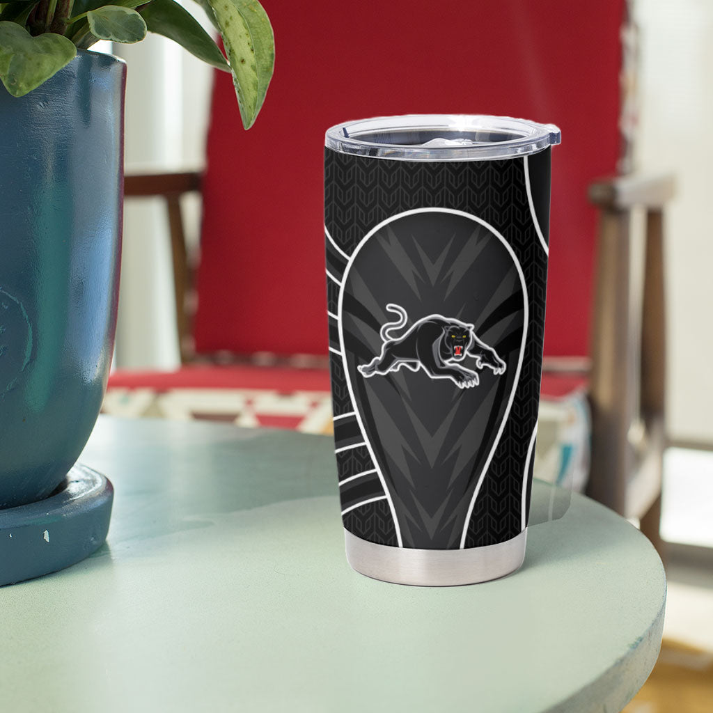 Penrith Panthers Rugby Mascot Tumbler Cup Australian Rugby Culture - Tribal Inspired Black Panther