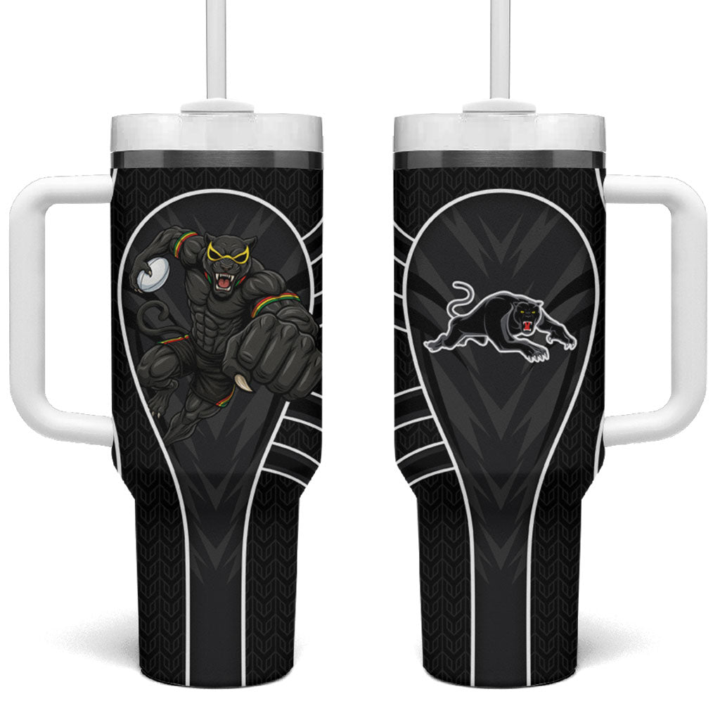 Penrith Panthers Rugby Mascot Tumbler With Handle Australian Rugby Culture - Tribal Inspired Black Panther
