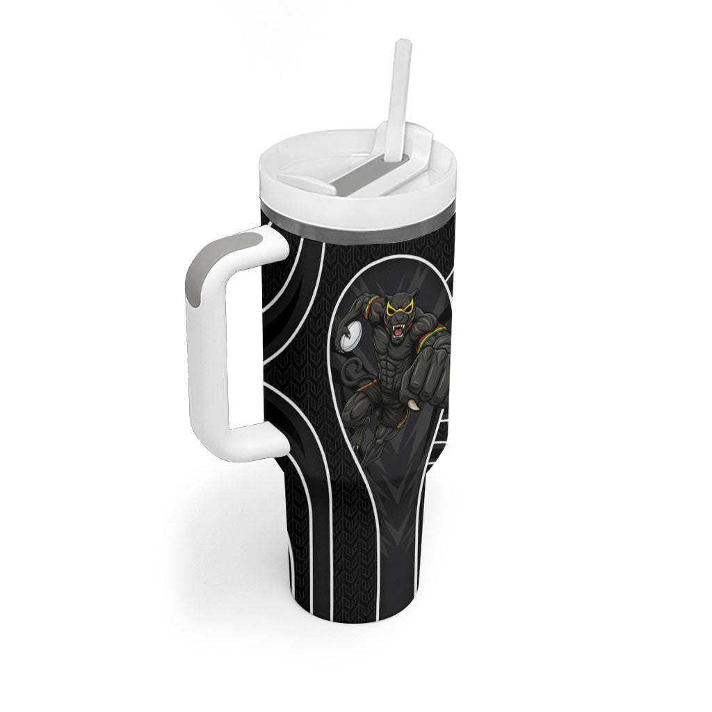 Penrith Panthers Rugby Mascot Tumbler With Handle Australian Rugby Culture - Tribal Inspired Black Panther