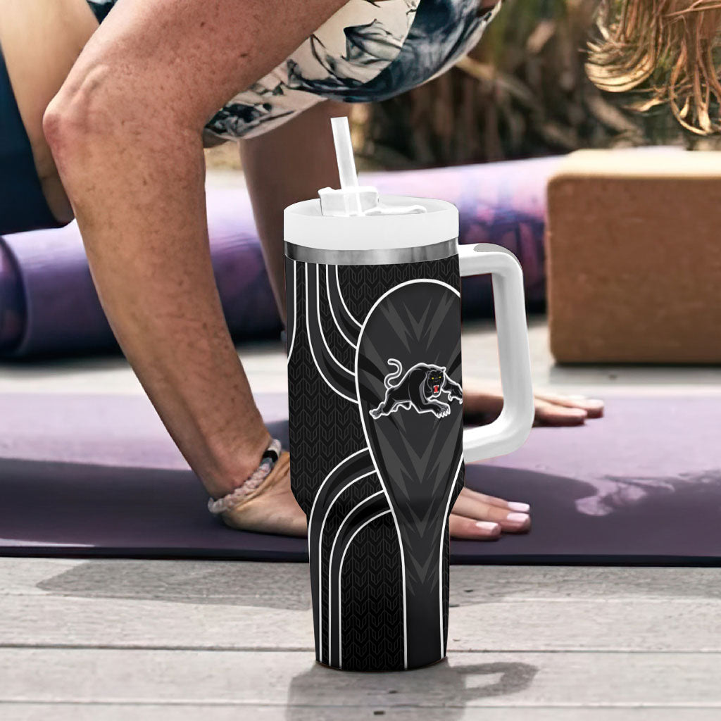 Penrith Panthers Rugby Mascot Tumbler With Handle Australian Rugby Culture - Tribal Inspired Black Panther