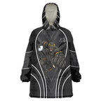 Penrith Panthers Rugby Mascot Wearable Blanket Hoodie Australian Rugby Culture - Tribal Inspired Black Panther