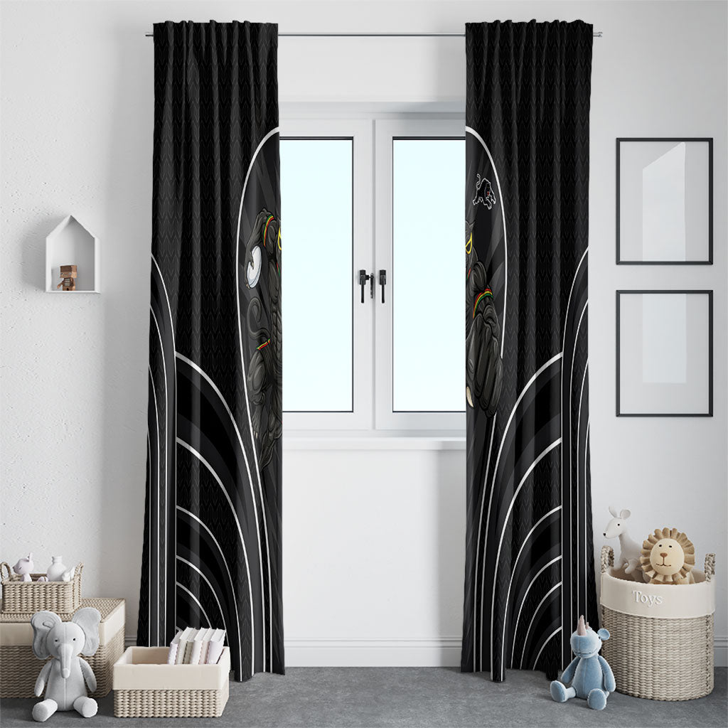 Penrith Panthers Rugby Mascot Window Curtain Australian Rugby Culture - Tribal Inspired Black Panther