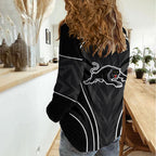 Penrith Panthers Rugby Mascot Women Casual Shirt Australian Rugby Culture - Tribal Inspired Black Panther