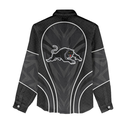Penrith Panthers Rugby Mascot Women Casual Shirt Australian Rugby Culture - Tribal Inspired Black Panther