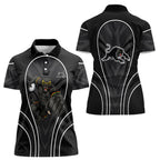 Penrith Panthers Rugby Mascot Women Polo Shirt Australian Rugby Culture - Tribal Inspired Black Panther