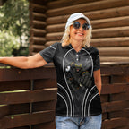 Penrith Panthers Rugby Mascot Women Polo Shirt Australian Rugby Culture - Tribal Inspired Black Panther