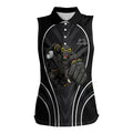 Penrith Panthers Rugby Mascot Women Sleeveless Polo Shirt Australian Rugby Culture - Tribal Inspired Black Panther