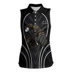 Penrith Panthers Rugby Mascot Women Sleeveless Polo Shirt Australian Rugby Culture - Tribal Inspired Black Panther