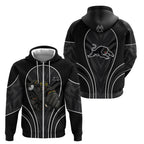 Penrith Panthers Rugby Mascot Zip Hoodie Australian Rugby Culture - Tribal Inspired Black Panther