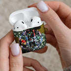 Personalized Collingwood Football Magpies AirPods Case Tropical Hibiscus Flowers - Pacific Fusion Style