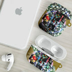 Personalized Collingwood Football Magpies AirPods Case Tropical Hibiscus Flowers - Pacific Fusion Style