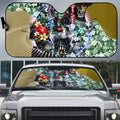 Personalized Collingwood Football Magpies Auto Sun Shade Tropical Hibiscus Flowers - Pacific Fusion Style
