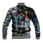 Personalized Collingwood Football Magpies Baseball Jacket Tropical Hibiscus Flowers - Pacific Fusion Style