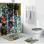 Personalized Collingwood Football Magpies Bathroom Set Tropical Hibiscus Flowers - Pacific Fusion Style