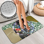 Personalized Collingwood Football Magpies Bathroom Set Tropical Hibiscus Flowers - Pacific Fusion Style