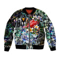 Personalized Collingwood Football Magpies Bomber Jacket Tropical Hibiscus Flowers - Pacific Fusion Style
