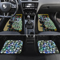 Personalized Collingwood Football Magpies Car Mats Tropical Hibiscus Flowers - Pacific Fusion Style