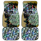 Personalized Collingwood Football Magpies Car Mats Tropical Hibiscus Flowers - Pacific Fusion Style